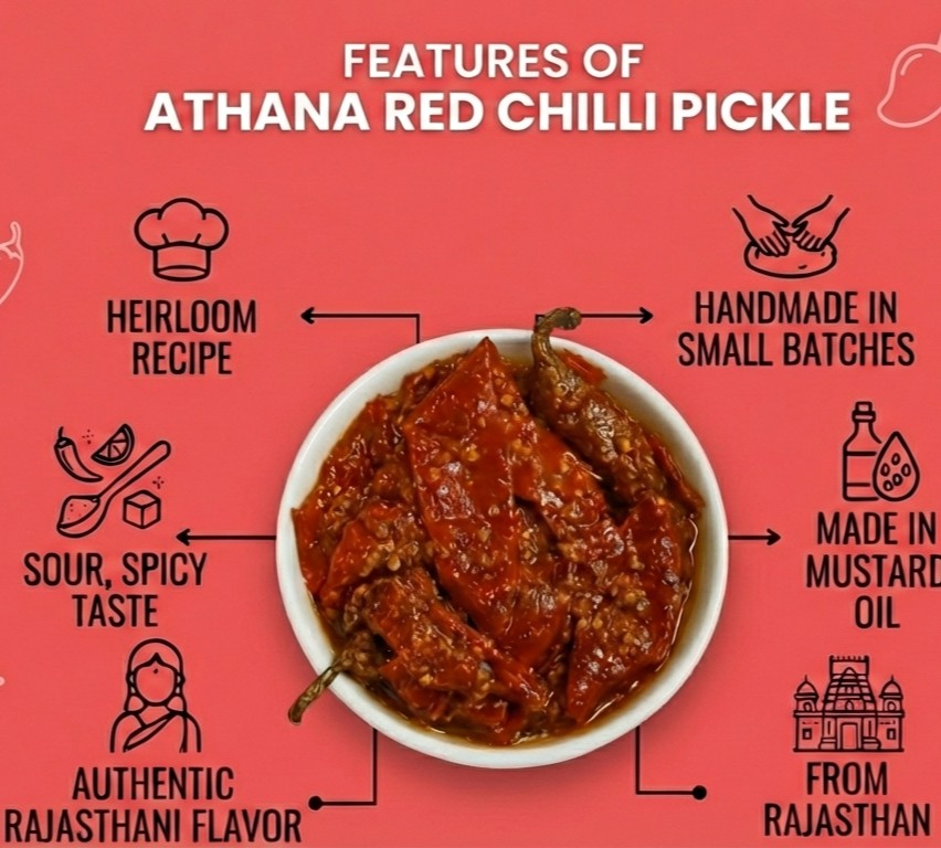 Trsna Athana Green Chilli Pickle (Athana Hari Mirch ka Achaar)