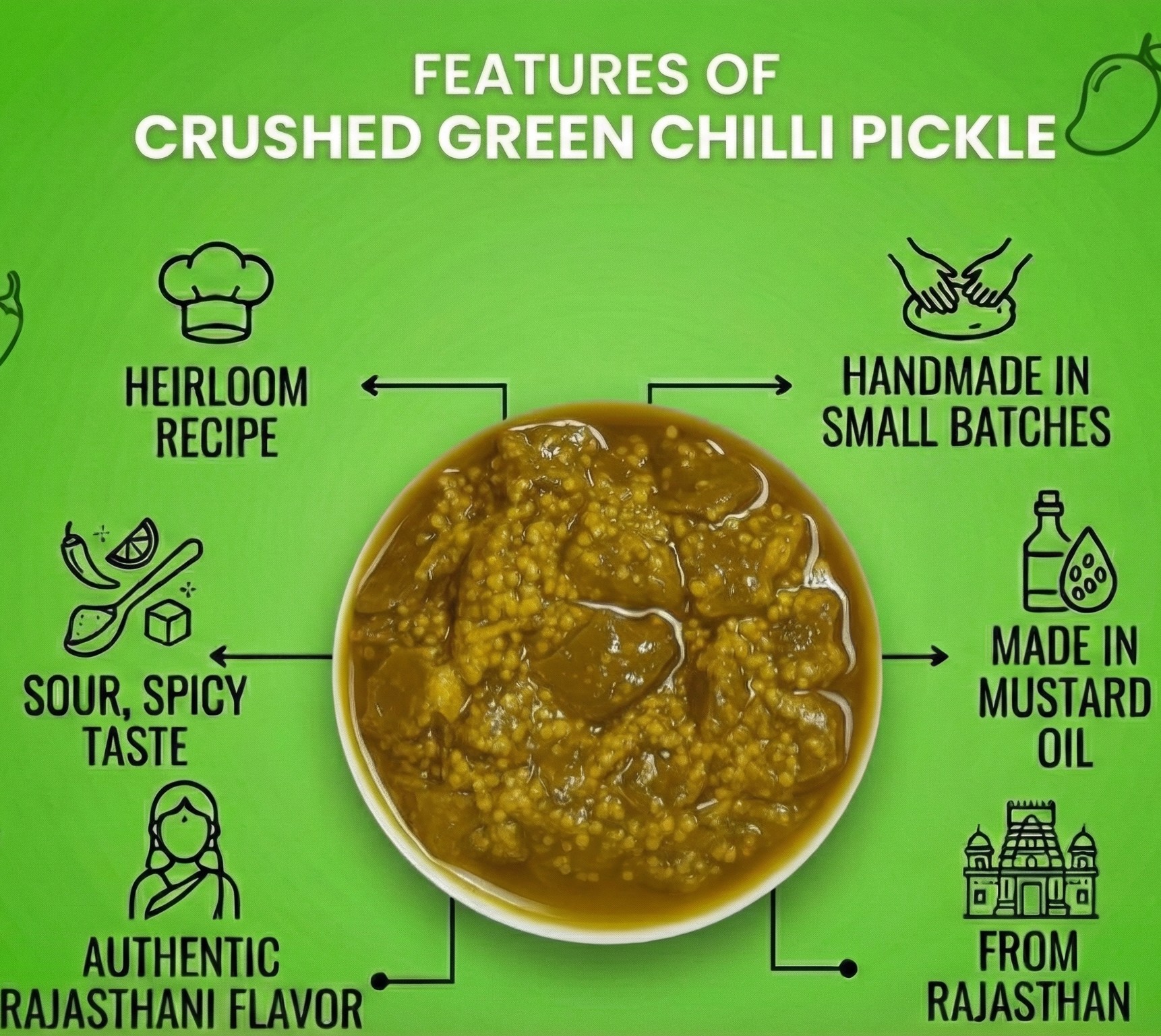 Trsna Athana Red Chilli Pickle (Athana Laal Mirch ka Achaar)
